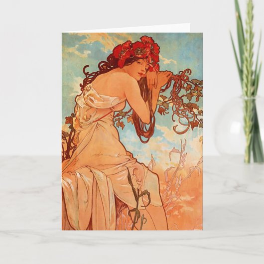 ミュシャの夏 カード (正面)