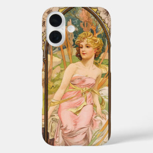 ミュシャの朝の覚醒 iPhone 16ケース