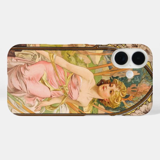 ミュシャの朝の覚醒 Case-Mate iPhoneケース (裏面 (横))