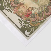ミュシャの美しい女性のデコパージュ 薄葉紙 (詳細)