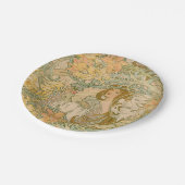 ミュシャの花の言語リリーアールヌーボー ペーパープレート (アングル)