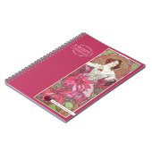 ミュシャの降水量ストーンルビーレッドピンク2 ノートブック (左側)