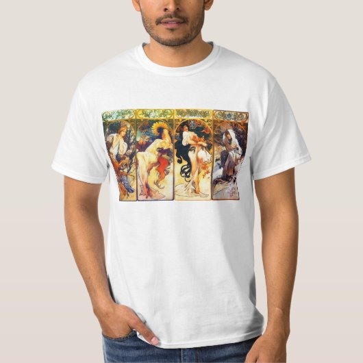 ミュシャのTシャツによる季節第2セット Tシャツ (正面)
