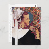 ミュシャはがき:アルフォンスミュシャ-アールヌーボー ポストカード (正面/裏面)
