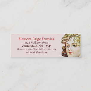 ミュシャアールヌーボーしおりスキニー名刺 スキニー名刺