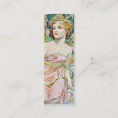 ミュシャアールヌーボーしおりスキニー名刺 スキニー名刺 (裏面)