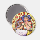 ミュシャアールヌーボーイラストレーション マグネット (正面/裏面)