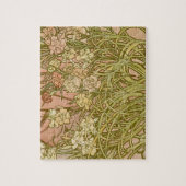 ミュシャアールヌーボーカーネーションフラワー ジグソーパズル (縦)