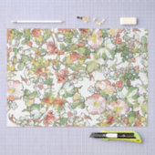 ミュシャアールヌーボーホリホックフローラティッシュペーパー 薄葉紙 (クラフト)