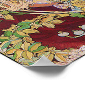 ミュシャアールヌーボーポスタープリント:デイジー付き女性 ポスター (角)