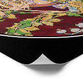 ミュシャアールヌーボーポスタープリント:デイジー付き女性 ポスター (角)