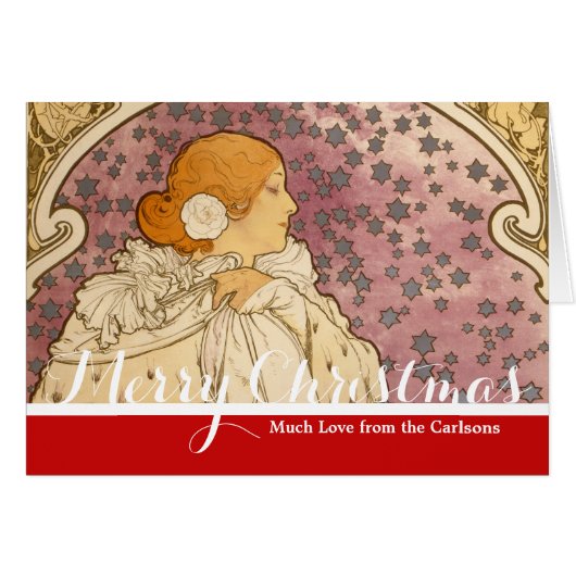 ミュシャアールヌーボー女性美しい (正面横)