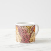 ミュシャアールヌーボー女性美しい エスプレッソカップ (正面右)