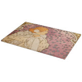 ミュシャアールヌーボー女性美しい カッティングボード (角)