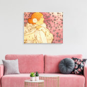 ミュシャアールヌーボー女性美しい キャンバスプリント (インサイチュ (リビング))