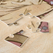 ミュシャアールヌーボー女性美しい ジグソーパズル (側面)