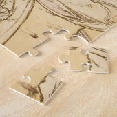 ミュシャアールヌーボー女性美しい ジグソーパズル (側面)