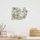 ミュシャアールヌーボー葵フラワーズポスター ポスター (キッチン)