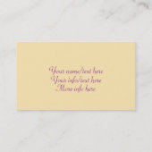 ミュシャアールヌーボー-アールデコ名刺 名刺 (裏面)