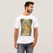 ミュシャアールヌーボーTシャツ – 〔占星術の〕十二宮図 – ラプルーム Tシャツ (正面フル)
