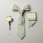 ミュシャウォーターリリーシルクアールヌーボーフローラメンズ ネクタイ