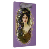 ミュシャエレガントスタイルポートレートの美しい女性 クリップボード (右)