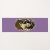 ミュシャエレガントスタイルポートレートの美しい女性 ヨガマット (裏面(横))