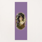 ミュシャエレガントスタイルポートレートの美しい女性 ヨガマット (正面)