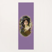 ミュシャエレガントスタイルポートレートの美しい女性 ヨガマット (裏面)