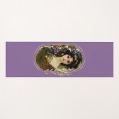 ミュシャエレガントスタイルポートレートの美しい女性 ヨガマット (正面(横))