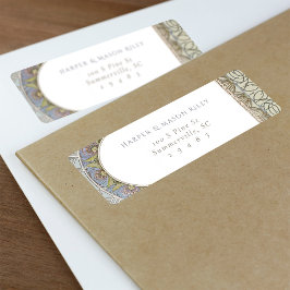 ミュシャカスタム差出人住所ラベル ラベル