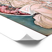 ミュシャシャンペノワパリピンクのドレス ポスター (角)