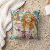 ミュシャジョアン・オブ・アークとしてマウ・アダムス クッション (ブランケット)