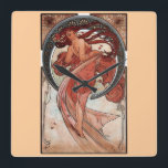 ミュシャダンスアールデコ スクエア壁時計<br><div class="desc">イ。ミュシャ。ダンス。</div>