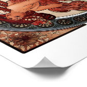 ミュシャダンスウーマン踊りアールデコ ポスター (角)