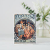 ミュシャハイジーク&Gビールアートデコのポスター ポストカード (スタンド正面)