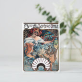 ミュシャビスケットLefevre utile 1897広告 ポストカード (スタンド正面)