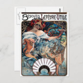 ミュシャビスケットLefevre utile 1897広告 ポストカード (正面/裏面)
