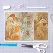 ミュシャレディアートデコパージュ 薄葉紙 (クラフト)