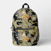 ミュシャレディ（花） プリントバックパック (正面)