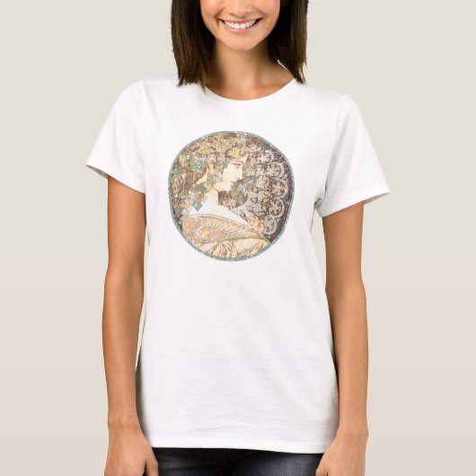 ミュシャ動揺して1 Tシャツ (正面)