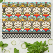 ミュシャ及び崖(ふきん) キッチンタオル (折り畳み)