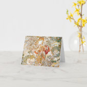 ミュシャ女性とデイジーアールヌーボーノートカード カード (黄色い花)