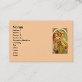 ミュシャ花 名刺 (正面)