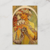 ミュシャ花 名刺 (裏面)