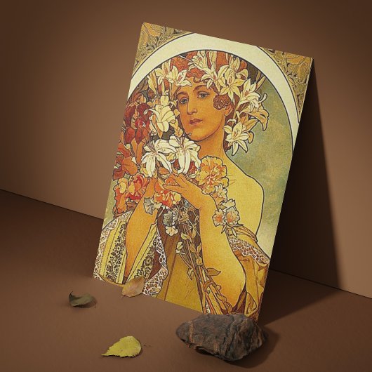 ミュシャ花 名刺