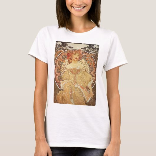 ミュシャ2 - 1890 動揺して - Tシャツ (正面)