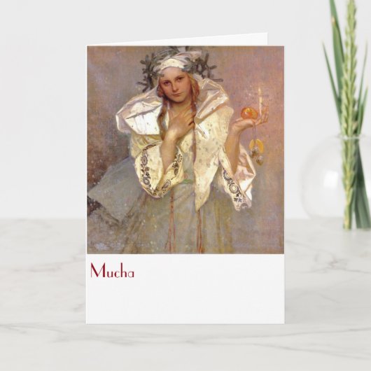 ミュシャ、アメリカのChristams シーズンカード (正面)