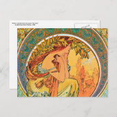 ミュシャ「ザ・アーツ」シリーズの詩 ポストカード (正面/裏面)