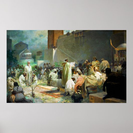 ミュシャ – スラブ語リトルギーの紹介 ポスター (正面)